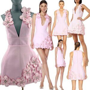 🆕 BRONX & BANCO 🧿 NWOT Estelle Floral Mini Dress, Blush Pink - Sz XS US 2